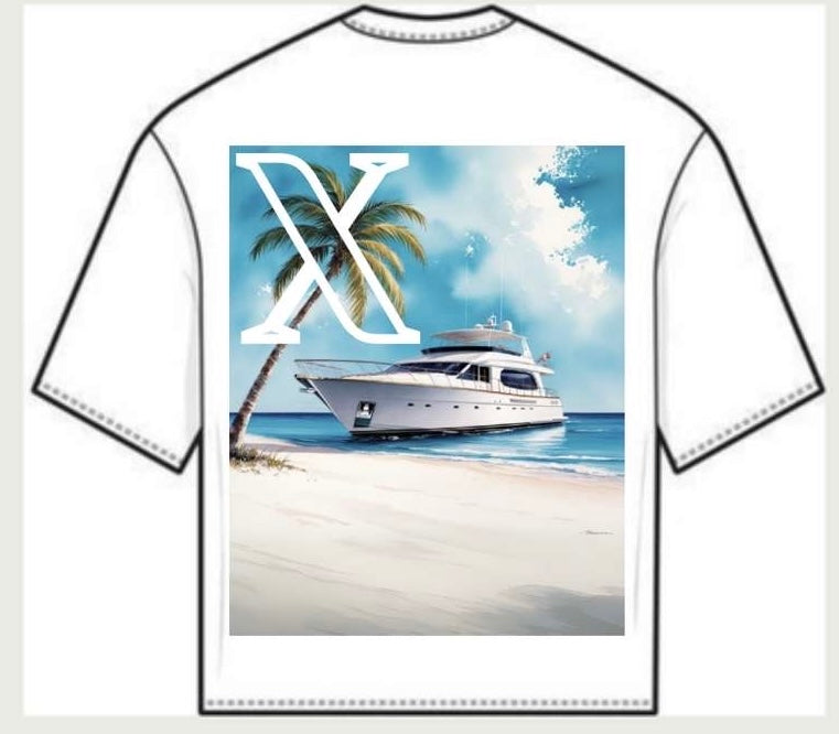 Xclusive boat white T-shirt